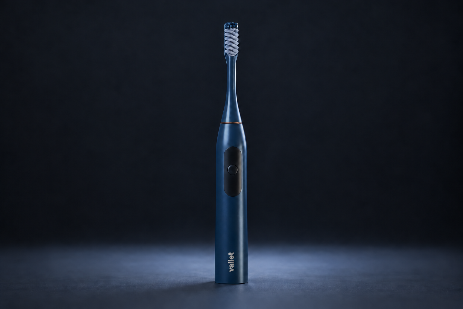 Vallet, finition bleu de Prusse et cuivre